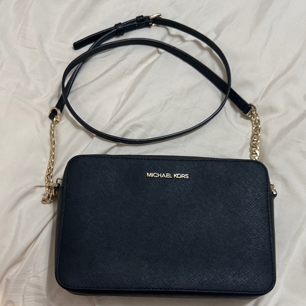 Michael Kors Black and Gold Crossbody Bag